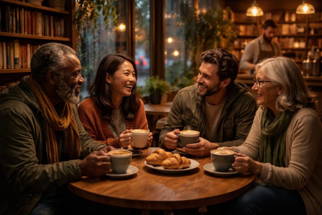 - A kávé összeköti barátokat, és elindítja a mély beszélgetéseket, tartós kötelékeket teremt.