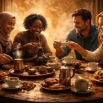 - A kávé szertartásai összegyűjtik az embereket, elősegítik a beszélgetéseket és kapcsolódást.