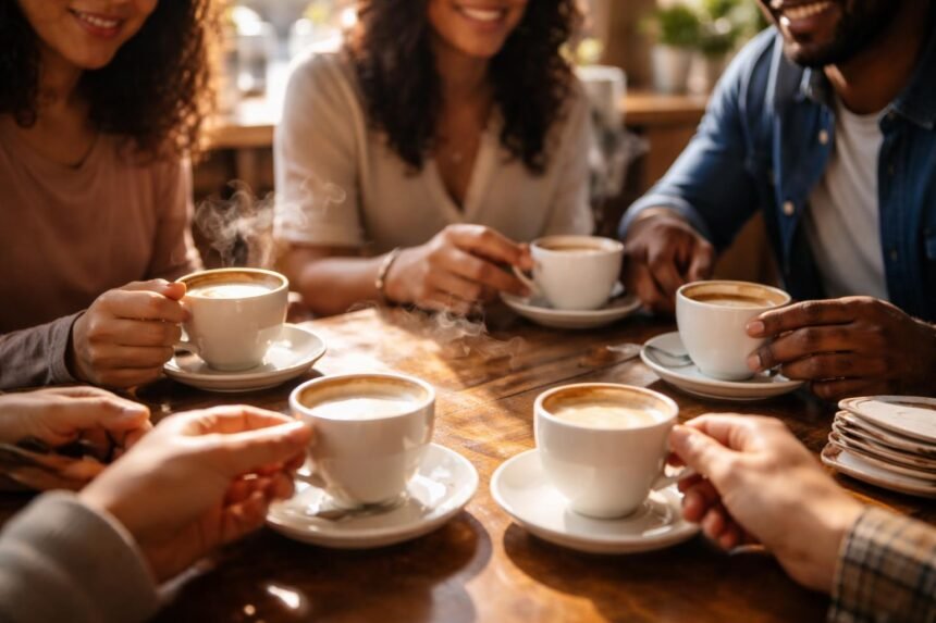 Kávézási szokások, amelyek közelebb hozzák az embereket 51 - A kávézások apró szertartásai összehozzák az embereket, reggel, délután, munkában.