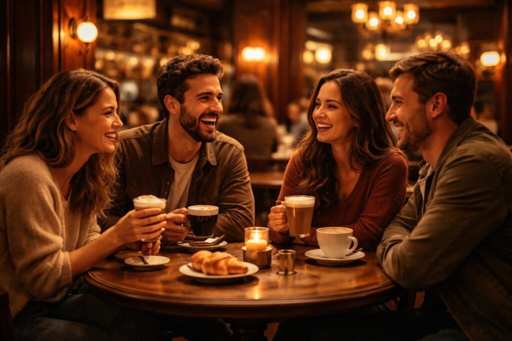 - A kávéház múltja: színpad, nappali, vallomások miközben a beszélgetések lassulnak.